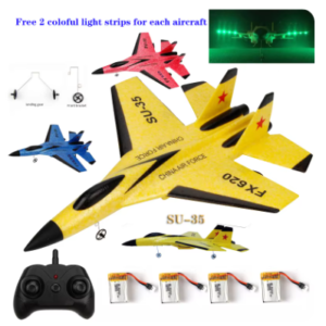 Avião rc SU-35 rc planador remoto envergadura drones de controle de rádio aviões rtf uav natal crianças presente montado modelo voador brinquedos